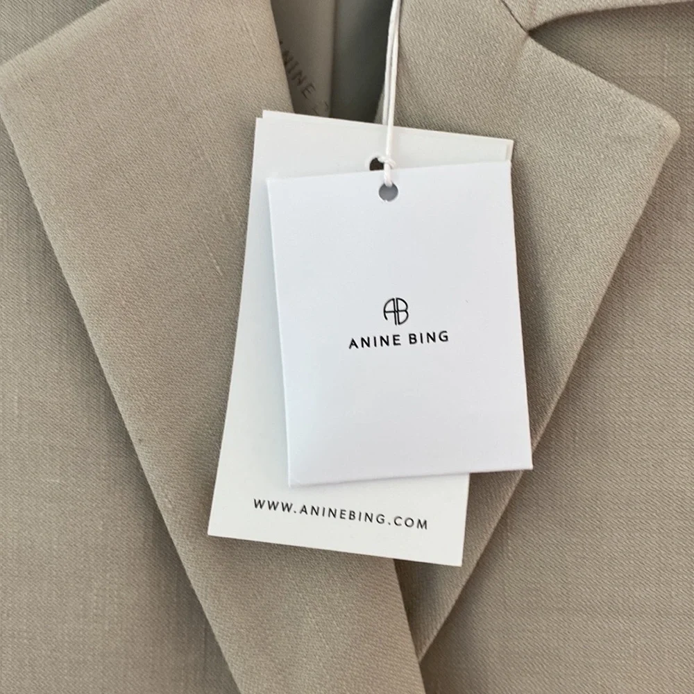 NWT Anine Bing Cream Blazer Modern Minimalist Suit Jacket Oversized - Picture 3 of 8